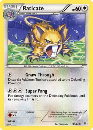 [PKM] Raticate (105/149) [Black & White: Boundaries Crossed]
