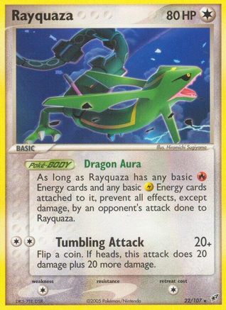 [PKM-R] Rayquaza (22/107) (Stamped) [EX: Deoxys]