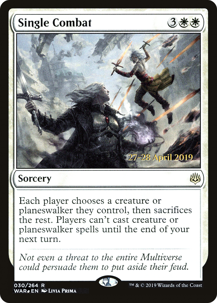 {R} Single Combat [War of the Spark Prerelease Promos][PR WAR 030]