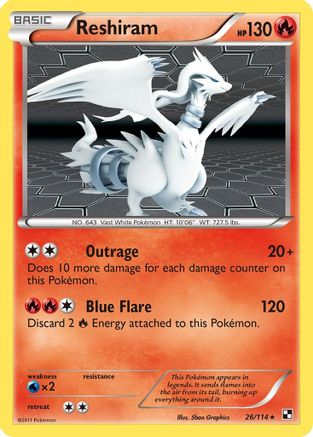 [PKM] Reshiram (26/114) [Black & White: Base Set]