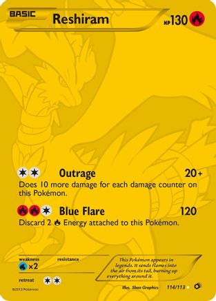 [PKM] Reshiram (114/113) [Black & White: Legendary Treasures]