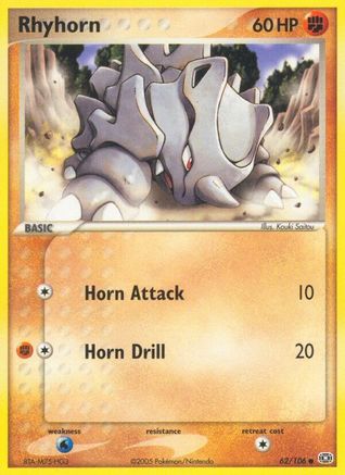 [PKM] Rhyhorn (62/106) (Stamped) [EX: Emerald]