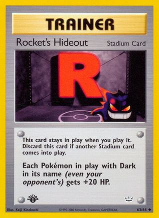 [PKM] Rocket's Hideout (63/64) [Neo Revelation 1st Edition]