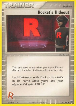 [PKM] Rocket's Hideout (87/109) (Stamped) [EX: Team Rocket Returns]