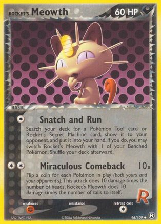 [PKM-C] Rocket's Meowth (46/109) (Stamped) [EX: Team Rocket Returns]