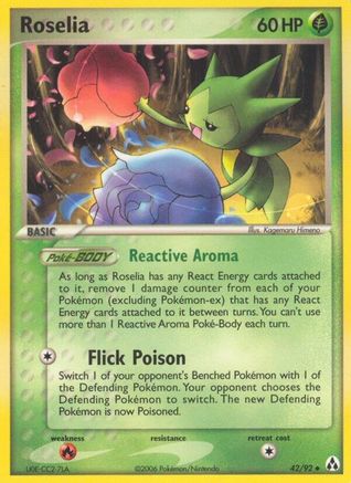 [PKM] Roselia (42/92) (Stamped) [EX: Legend Maker]