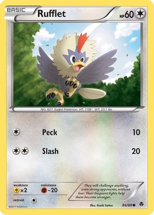 [PKM] Rufflet (86/98) [Black & White: Emerging Powers]