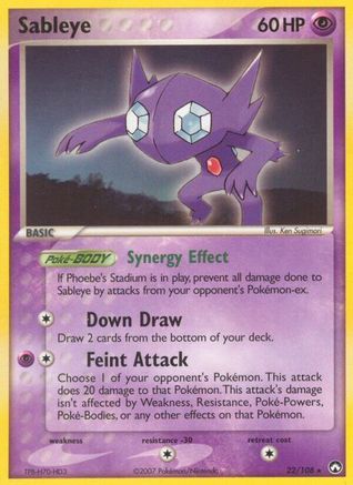 [PKM] Sableye (22/108) (Stamped) [EX: Power Keepers]