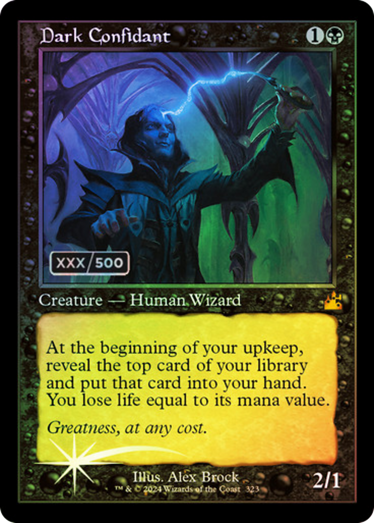 {R} Dark Confidant (Retro) (Serialized) [Ravnica Remastered][SR RVR 323]