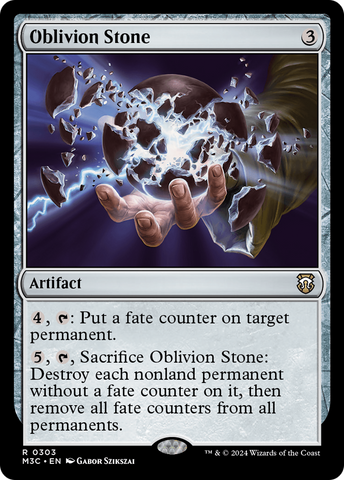{R} Oblivion Stone (Ripple Foil) [Modern Horizons 3 Commander][RPF M3C 303]