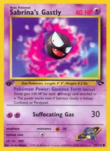 [PKM] Sabrina's Gastly (97/132) [Gym Challenge 1st Edition]