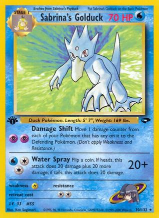 [PKM] Sabrina's Golduck (30/132) [Gym Challenge 1st Edition]