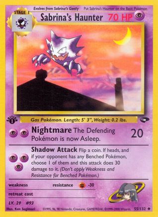 [PKM] Sabrina's Haunter (55/132) [Gym Challenge 1st Edition]