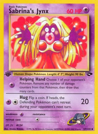 [PKM] Sabrina's Jynx (57/132) [Gym Challenge 1st Edition]