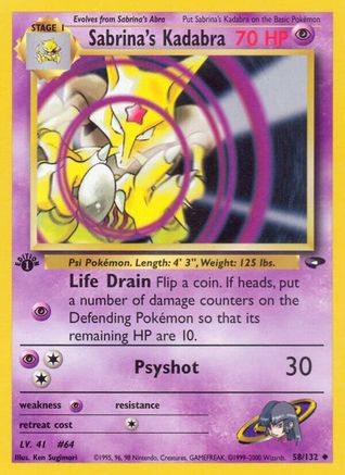[PKM] Sabrina's Kadabra (58/132) [Gym Challenge 1st Edition]
