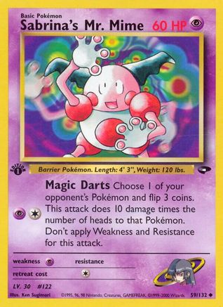 [PKM] Sabrina's Mr. Mime (59/132) [Gym Challenge 1st Edition]