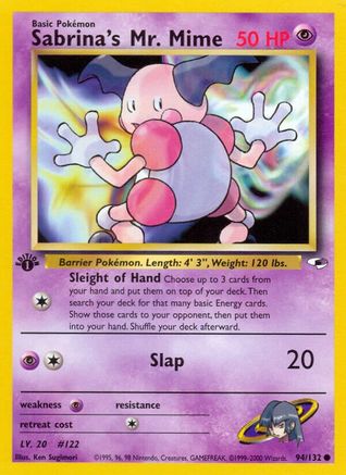 [PKM] Sabrina's Mr. Mime (94/132) [Gym Heroes 1st Edition]