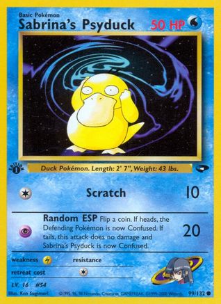 [PKM] Sabrina's Psyduck (99/132) [Gym Challenge 1st Edition]