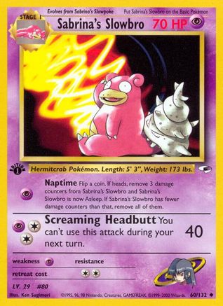 [PKM] Sabrina's Slowbro (60/132) [Gym Heroes 1st Edition]