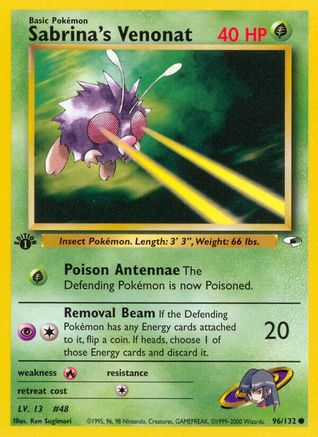 [PKM] Sabrina's Venonat (96/132) [Gym Heroes 1st Edition]