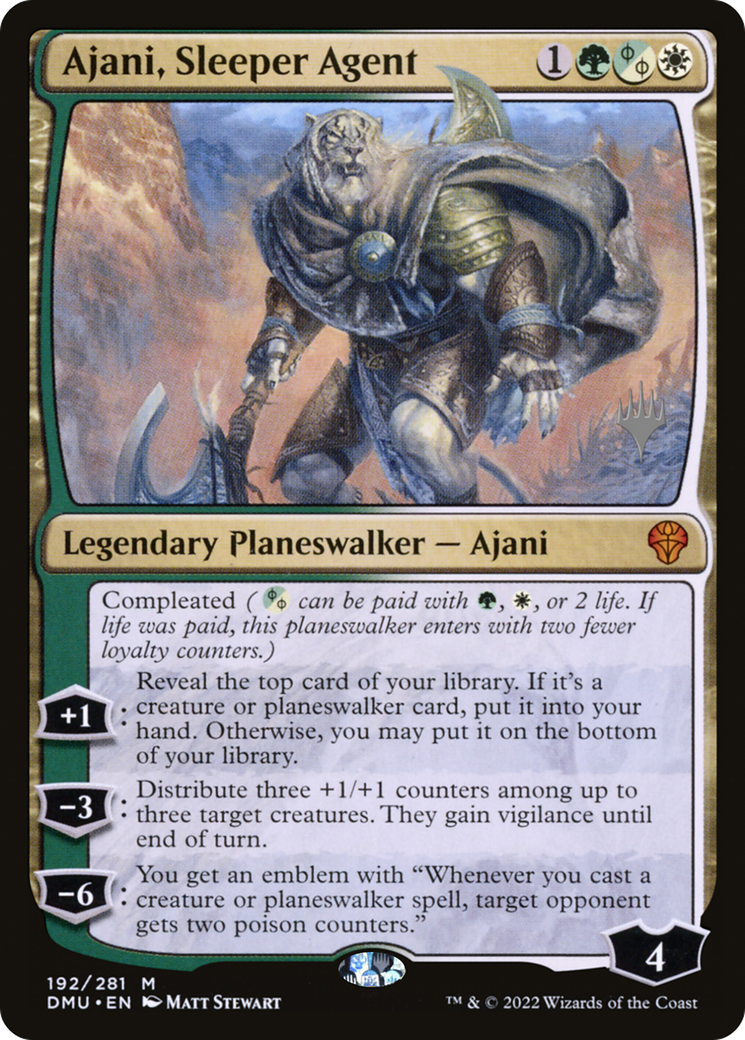 {R} Ajani, Sleeper Agent (Promo Pack) [Dominaria United Promos][PP DMU 192]