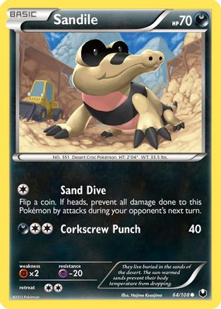 [PKM] Sandile (64/108) [Black & White: Dark Explorers]