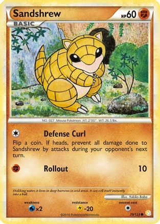 [PKM] Sandshrew (79/123) [HeartGold & SoulSilver: Base Set]