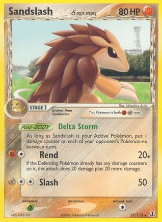 [PKM-R] Sandslash (27/113) (Delta Species) (Stamped) [EX: Delta Species]