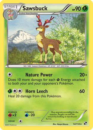 [PKM-R] Sawsbuck (14/114) [Black & White: Base Set]