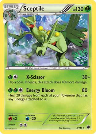 [PKM] Sceptile (8/116) [Black & White: Plasma Freeze]