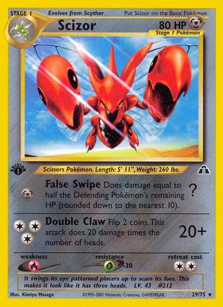 [PKM] Scizor (29/75) [Neo Discovery 1st Edition]
