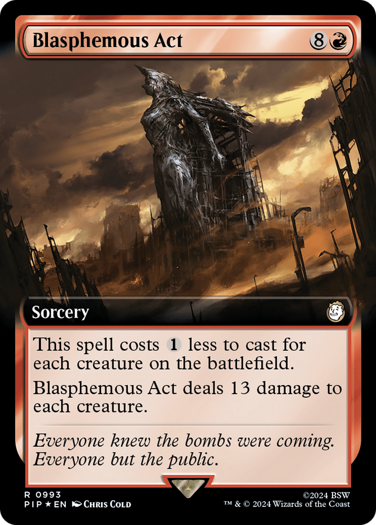 {C} Blasphemous Act (Extended Art) (Surge Foil) [Fallout][PIP 993]