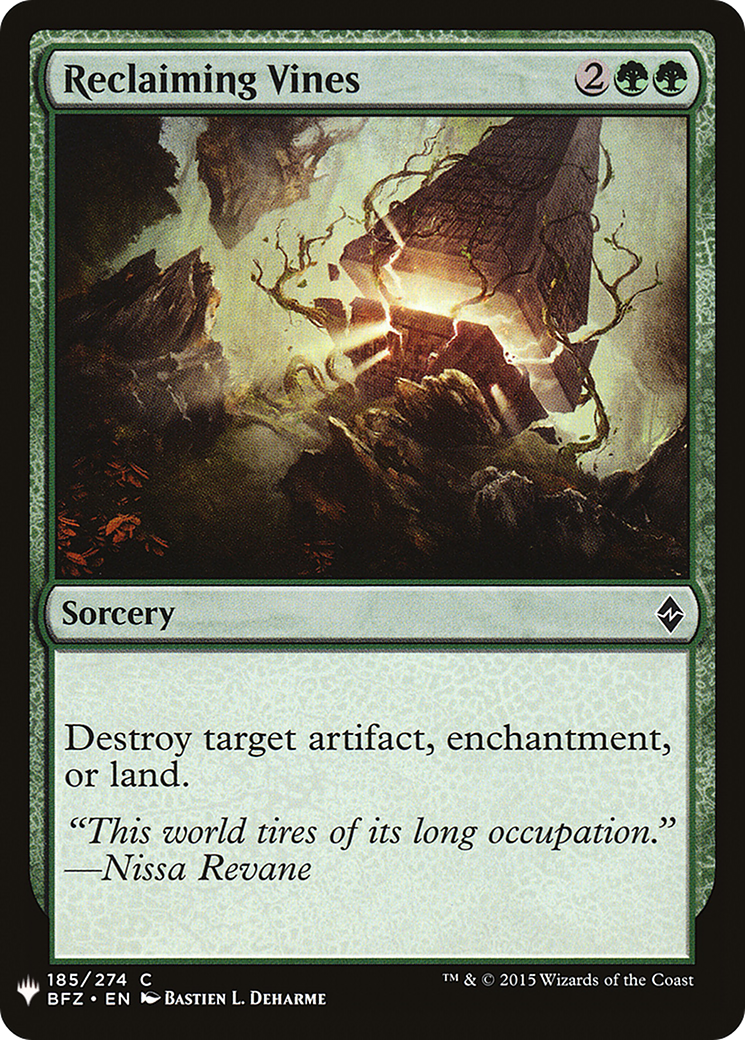 {C} Reclaiming Vines [Mystery Booster][LS BFZ 185]