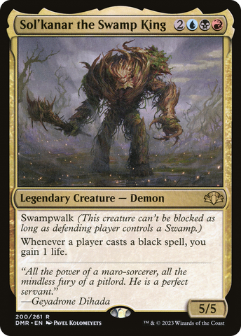 {R} Sol'kanar the Swamp King [Dominaria Remastered][DMR 200]