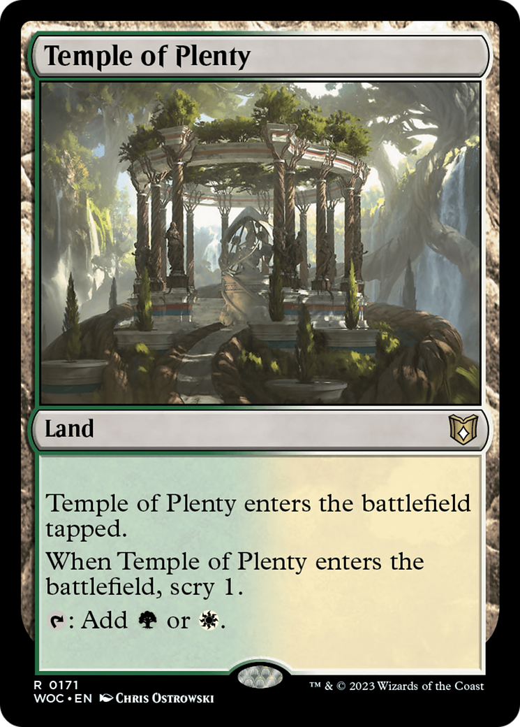 {R} Temple of Plenty [Wilds of Eldraine Commander][WOC 171]