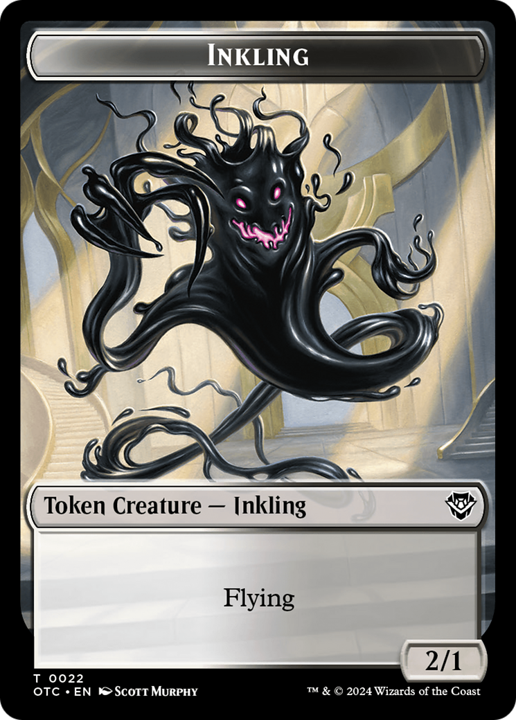 {T} Inkling // Treasure Double-Sided Token [Outlaws of Thunder Junction Commander Tokens][TOTC 22//18]