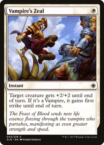 {C} Vampire's Zeal [Ixalan][XLN 043]