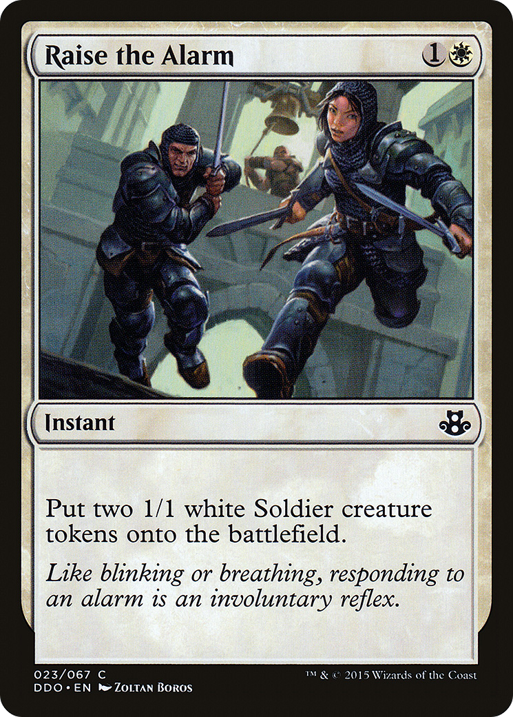 {C} Raise the Alarm [Duel Decks: Elspeth vs. Kiora][DDO 023]