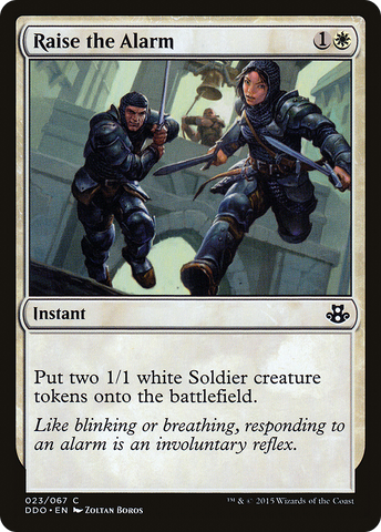 {C} Raise the Alarm [Duel Decks: Elspeth vs. Kiora][DDO 023]