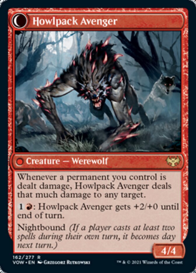 {R} Ill-Tempered Loner // Howlpack Avenger [Innistrad: Crimson Vow][VOW 162]