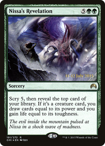 {R} Nissa's Revelation [Magic Origins Prerelease Promos][PR ORI 191]