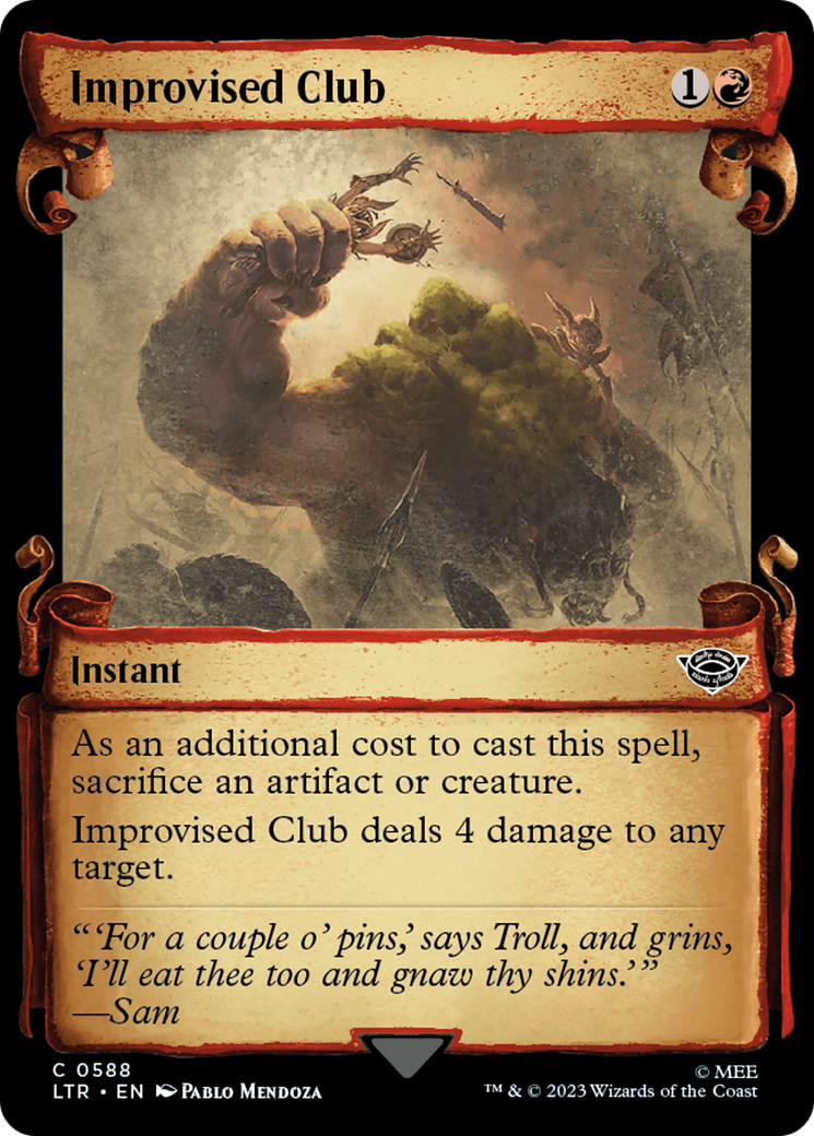 {C} Improvised Club [The Lord of the Rings: Tales of Middle-Earth Showcase Scrolls][LTR 588]