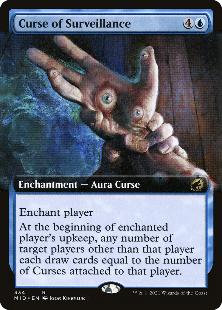 {R} Curse of Surveillance (Extended Art) [Innistrad: Midnight Hunt][MID 334]