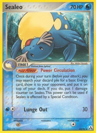 [PKM] Sealeo (43/92) (Stamped) [EX: Legend Maker]