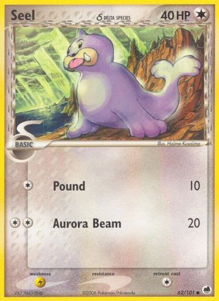 [PKM] Seel (62/101) (Delta Species) [EX: Dragon Frontiers]