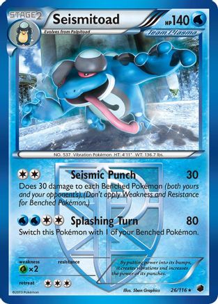 [PKM] Seismitoad (26/116) [Black & White: Plasma Freeze]