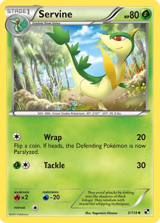 [PKM-C] Servine (3/114) [Black & White: Base Set]