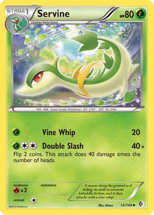 [PKM] Servine (12/149) [Black & White: Boundaries Crossed]