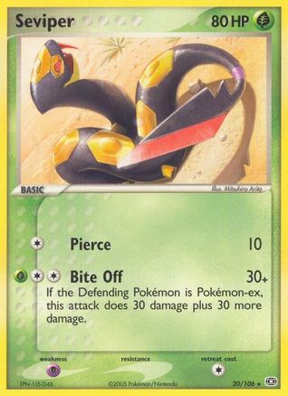 [PKM-R] Seviper (20/106) (Stamped) [EX: Emerald]