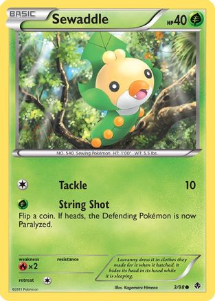 [PKM] Sewaddle (3/98) [Black & White: Emerging Powers]